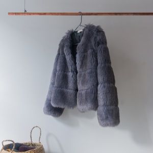 Faux fur coat